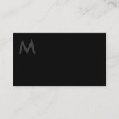 Monogram zwart visitekaartje (Voorkant)