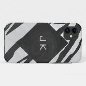 Monogram - zwart-wit afdrukken Case-Mate iPhone case (Achterkant (horizontaal))