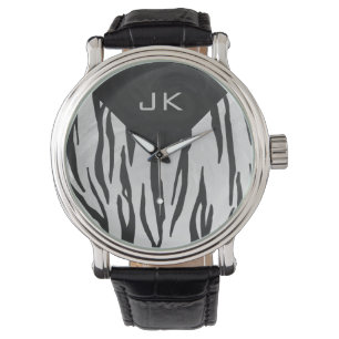 Monogram - zwart-wit afdrukken horloge