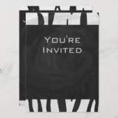 Monogram - zwart-wit afdrukken kaart (Voorkant / Achterkant)