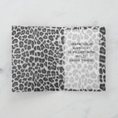 Monogram zwart-wit afdrukken kaart (Binnen)
