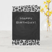 Monogram zwart-wit afdrukken kaart (Gele Bloem)