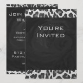 Monogram zwart-wit afdrukken kaart (Voorkant / Achterkant)