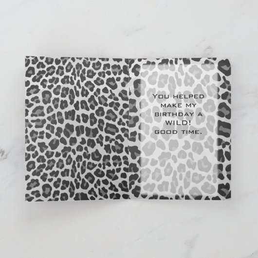 Monogram zwart-wit afdrukken kaart (Binnen)