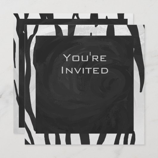 Monogram - zwart-wit afdrukken kaart (Voorkant / Achterkant)