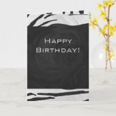 Monogram - zwart-wit afdrukken kaart (Gele Bloem)