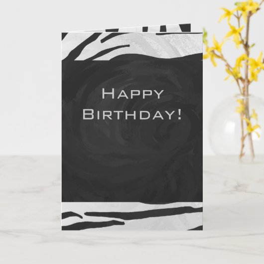 Monogram - zwart-wit afdrukken kaart (Gele Bloem)