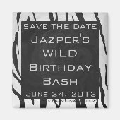 Monogram - zwart-wit afdrukken magneet (Voorkant)