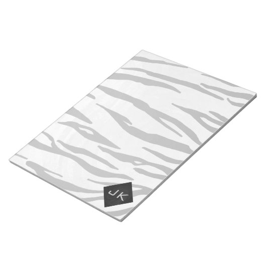 Monogram - zwart-wit afdrukken notitieblok (Schuin)