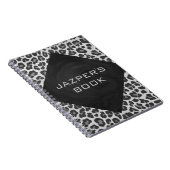 Monogram zwart-wit afdrukken notitieboek (Rechterzijde)