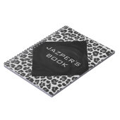 Monogram zwart-wit afdrukken notitieboek (Linkerzijde)