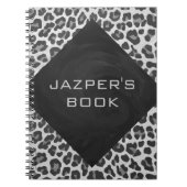 Monogram zwart-wit afdrukken notitieboek (Voorkant)