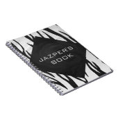 Monogram - zwart-wit afdrukken notitieboek (Rechterzijde)