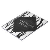 Monogram - zwart-wit afdrukken notitieboek (Linkerzijde)