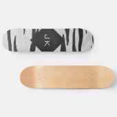Monogram - zwart-wit afdrukken skateboard (Horizontaal)