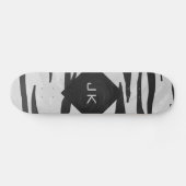 Monogram - zwart-wit afdrukken skateboard (Horizontaal)