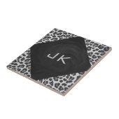 Monogram zwart-wit afdrukken tegeltje (Zijkant)