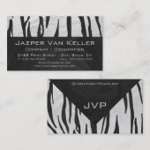 Monogram - zwart-wit afdrukken visitekaartje (Voorkant / Achterkant)