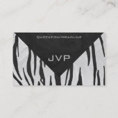 Monogram - zwart-wit afdrukken visitekaartje (Achterkant)