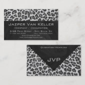 Monogram zwart-wit afdrukken visitekaartje (Voorkant / Achterkant)