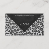 Monogram zwart-wit afdrukken visitekaartje (Achterkant)