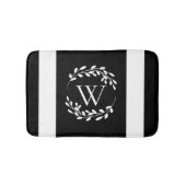 Monogram zwart-wit badmat (Voorkant)