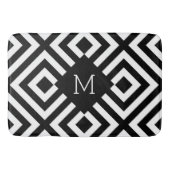 Monogram zwart-wit badmat (Voorkant)