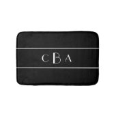 Monogram zwart-wit badmat (Voorkant)