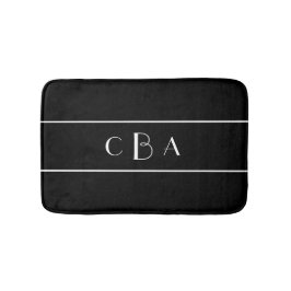Monogram zwart-wit badmat