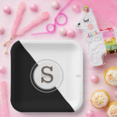 Monogram zwart-wit Bord HAMbyWG (Feest)