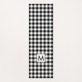 Monogram zwart-wit buffel check patroon yogamat (Voorkant)