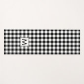 Monogram zwart-wit buffel check patroon yogamat (Voorkant (horizontaal))