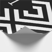 Monogram zwart-wit cadeaupapier (Hoek)