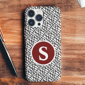 Monogram zwart-wit Case-Mate iPhone case