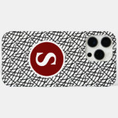 Monogram zwart-wit Case-Mate iPhone case (Achterkant (horizontaal))