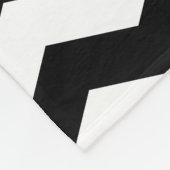 Monogram zwart-wit Chevron-ontwerp Fleece Deken (Hoek)