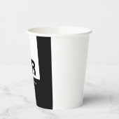 Monogram Zwart Wit Creëer Custom Gift Papieren Bekers (Links)