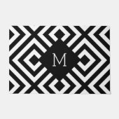 Monogram zwart-wit deurmat (Voorkant)