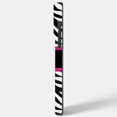 Monogram zwart-wit en zwart-wit afdrukken Roze kan Case-Mate iPhone Case (Achterkant / Links)