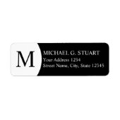 Monogram zwart-wit etiket (Voorkant)