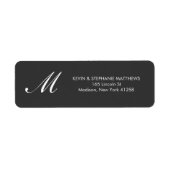 Monogram zwart-wit etiket (Voorkant)