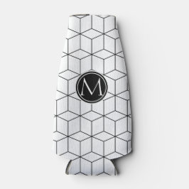 Monogram zwart-wit flesjeskoeler