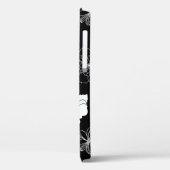 Monogram zwart-wit Floral Case-Mate iPhone Case (Achterkant / Links)