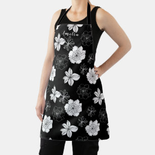 Monogram zwart-wit Floral Schort