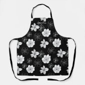 Monogram zwart-wit Floral Schort (Voorkant)