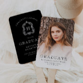 Monogram Zwart Wit Foto Afstuderen Handwaaier