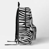 Monogram zwart-wit gestreept zebrapatroon bedrukte rugzak (Links)