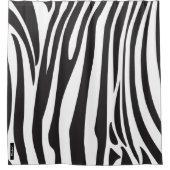 Monogram zwart-wit gestreept zebrapatroon douchegordijn (Voorkant)