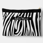 Monogram zwart-wit gestreept zebrapatroon etui (Achterkant)
