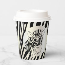 Monogram zwart-wit gestreept zebrapatroon